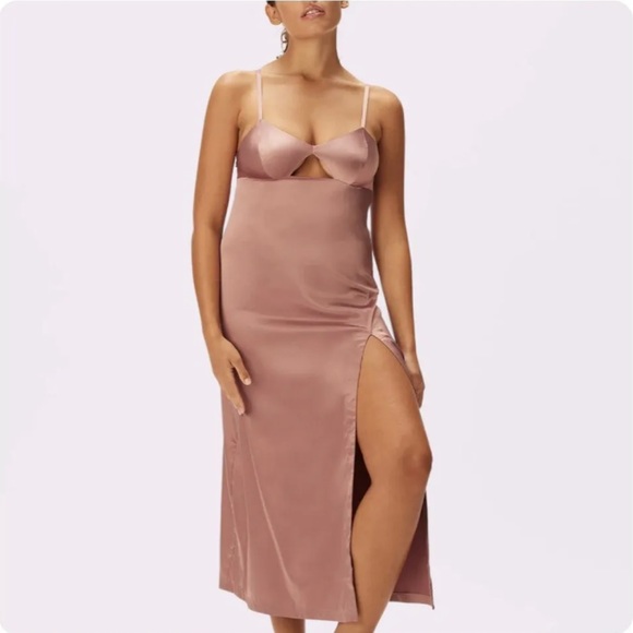 PARADE Nighttime Glow Dress in Pink Champagne - Rare, Sold Out | Midi Slip - Picture 1 of 4